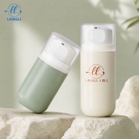 Flacon Airless Rond en Plastique PP 50ml 80ml 100ml 120ml 150ml – Contenant Cosmétique Givré pour Émulsion et Sérum Soin de la Peau