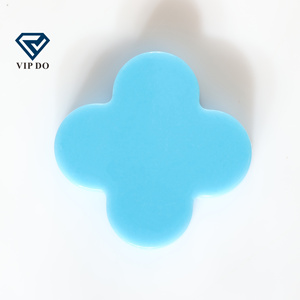 Venta popular Turquesa sintética Trébol de cuatro hojas 6*6*2mm-14*14*2mm Piedra turquesa sintética azul - Product Image 6