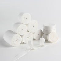Bande élastique en sangle haute ténacité à rayures de 1 pouce de largeur personnalisée pour vêtements, blanc/noir, polyester/nylon, vente en gros