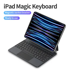 Akıcı arkadan aydınlatmalı touchpad klavye için iPad Pro 11/hava 10 9 manyetik kaldırma ikinci kontrol klavye