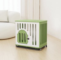 Cage pour animaux de compagnie en plastique solide pliable portable d'intérieur imperméable de haute qualité avec fermeture à bouton