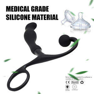 Ricarica nero guerriero Silicone prostatico massaggiatore spina pulsante vibrazione spina anale Plug per il sesso più sicuro - Product Image 5