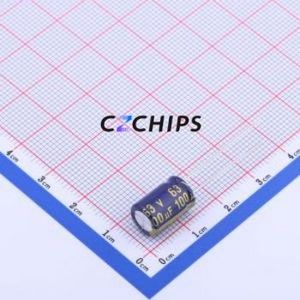 Condensateur électrolytique en aluminium à montage traversant CX101MH812B, composant à montage traversant (THT), D8xL12mm 8mm 12mm 6000 heures-105 ℃ - Product Image 1