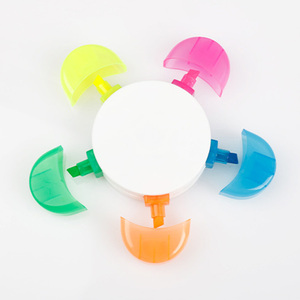 <span class=keywords><strong>5</strong></span> Trong 1 Biểu Tượng Tùy Chỉnh Đa-Màu Hoa <span class=keywords><strong>Highlighter</strong></span> Bút Thiết Lập Xiên Bàn Chải Tip Với Lỏng Huỳnh Quang Mực Quà Tặng Khuyến Mãi - Product Image 5