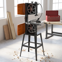 Scie à ruban d'atelier domestique BS1005, capacité de coupe 240 mm, pour le bois, avec support en fonte et éclairage LED