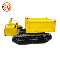 Véhicule benne sur chenilles tout-terrain à basculement hydraulique pour l'agriculture, commandes en gros, usinage sur mesure