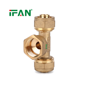 Raccord de compression en laiton IFAN à conception humanisée, raccord en T, 16-32 mm, raccords de plomberie PEX - Product Image 5