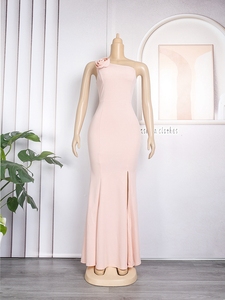 African Mermaid <strong>Bridesmaids</strong> <strong>Dress</strong> Long <strong>Gold</strong> Black Girl Wedding Guests Prom <strong>Dress</strong> One Shoulder Split Leg Wedding Party <strong>Dress</strong> - Product Image 4