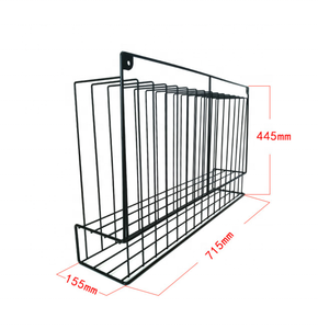 Moderno Estante de Almacenamiento de Cajas de Tinte para Cabello de Salón, de Metal con Recubrimiento de Polvo Negro, con Ranuras de Alambre para Montaje en Pared - Product Image 4