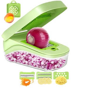 14 in 1 <b>Vegetable</b> <b>Chopper</b> Multifunctional with Stainless Steel Blades and ABS Plastic Eco-Friendly Kitchen Tool - Product Image 1