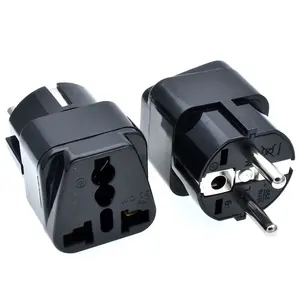 High Quality Germany plug to universal socket AC power charger adapter black or white color