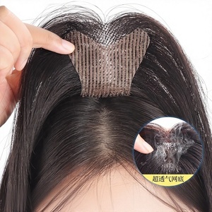 <span class=keywords><strong>Magic</strong></span> Tape V6*8 Perruque en cheveux humains naturels volumineux, sans couture, longueur 25 cm, pose instantanée avec autocollants pour la ligne des cheveux sur le dessus de la tête - Product Image 1