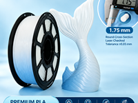 Filament PLA photochromique Yiqiu3D 1,75 mm, changement de couleur UV bleu, violet, rouge, pour imprimante 3D Bambu Lab