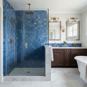 Los Fabricantes Suministran Azulejos de Mosaico Cerámico Azul de Buena Calidad para Decoración de Hoteles, Villas, Centros Comerciales, <span class=keywords><strong>Piscinas</strong></span> <span class=keywords><strong>y</strong></span> Baños - Product Image 5