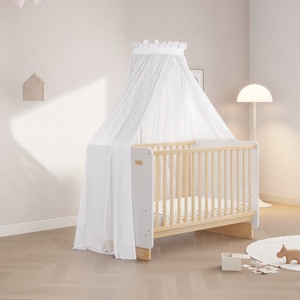 Chỉ có B2B gọn gàng Halo <span class=keywords><strong>Net</strong></span> & đứng cho bé cũi nhà sản xuất thông gỗ trắng có thể điều chỉnh nhỏ bé cot giường bằng gỗ bé đồ nội thất - Product Image 4