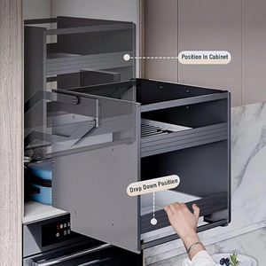 Armazenamento Soft Close Out Metal up Acessórios Multifuncionais Rack Sistema De Elevação De Cesta Ajustável Pull Down Kitchen <span class=keywords><strong>Cabinet</strong></span> - Product Image 2