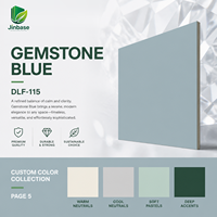 Panneau MDF en placage de bois mélaminé bleu Jinbase personnalisé avec pierres précieuses - Design moderne, écologique, résistant à l'humidité, à l'eau et au feu, première qualité