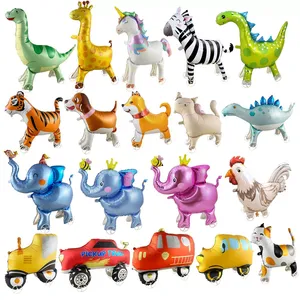 Balon Foil BLN Bentuk Hewan Berjalan, Tas, Balon Loncat, Perlengkapan Pesta Ulang Tahun Bayi, Hadiah Anak, Set Mainan, Helium Mylar - Product Image 1