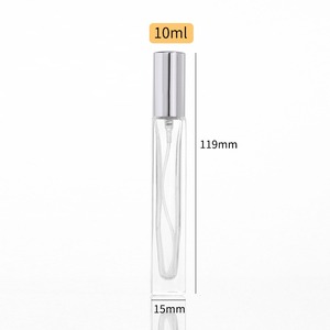 Botella de perfume de vidrio cuadrado 10ml Desinfectante Recarga Botella de spray Flacon 10ml Essence Parfums 10ml con tapas negras doradas y plateadas <span class=keywords><strong>Boto</strong></span> - Product Image 4