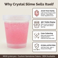 Kit de Slime de Cristal Premium con Tarro, Slime de Gelatina Colorido para Niños, Juguete Sensorial ASMR para Aliviar el Estrés, Slime Factory con Logotipo Personalizado