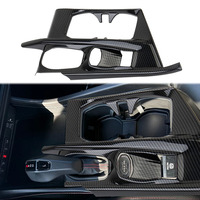 Cache de protection pour panneau de commande central et levier de vitesses en plastique style fibre de carbone pour Dodge Charger – Accessoires de décoration
