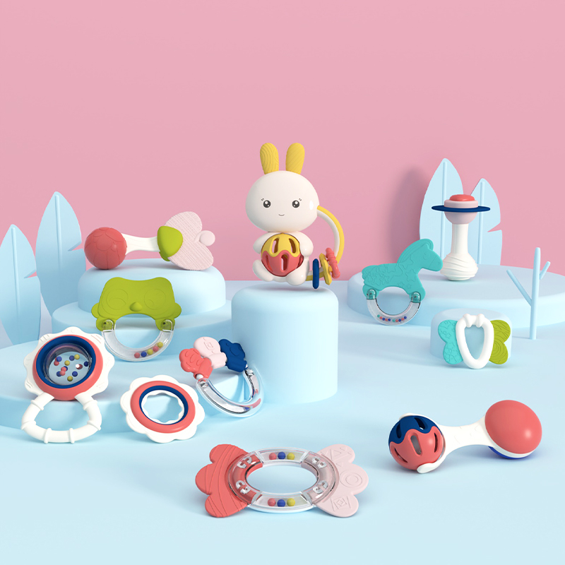 Alilo EN71 с рисунками животных из мультфильмов индивидуальные пищевой сенсорные погремушки игрушки BPA Бесплатно Детские Силиконовые Прорезыватель для зубов