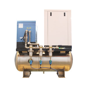 Compresseur d'air à spirale injecté d'huile APCOM 2,2-11 kW 8-16 bars, pompe à air stationnaire silencieuse avec réservoir 50/60 Hz monophasé et triphasé - Product Image 1