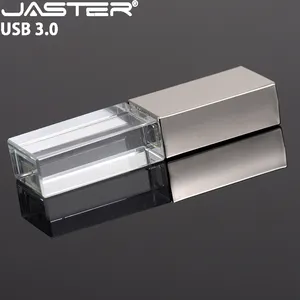 사용자 정의 기억 USB 스틱 상자 결혼 선물 LED 로고 pendrive 128GB Pendrive 3.0 썸 드라이브 크리스탈 USB 플래시 드라이브