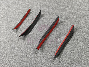 Juego de cuatro piezas de hoja de viento de parachoques delantero estilo A de fibra de carbono verdadero para el nuevo <span class=keywords><strong>BMW</strong></span> F98 X4M F97 X3M kit de carrocería falda lateral de labio delantero - Product Image 5