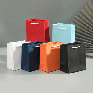 थोक कस्टम लोगो प्रिंट आपको धन्यवाद छोटे उपहार पैकेजिंग बैग पुनर्नवीनीकरण लक्जरी गहने शॉपिंग पेपर बैग के साथ हैंडल - Product Image 1