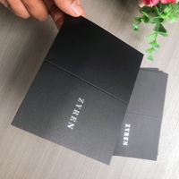 Biglietti da Visita Pieghevoli di Lusso Personalizzati con Lamina Argento, Biglietti di Ringraziamento, Menu Pieghevoli con Logo e Codice QR, Basso MOQ