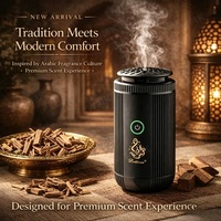 Brûleur à Bakhoor Arabe Rechargeable par USB, Encensoir Électrique Sans Flamme, Chauffe-Encens Portable Électrique