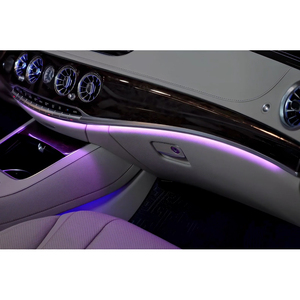 Éclairage d'ambiance intérieur de voiture LED 64 couleurs pour Mercedes Benz Classe S W222 Ensemble de 3 2014-2020 Accessoires de bande atmosphérique - Product Image 6