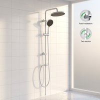 Système de douche moderne pour salle de bain d'hôtel, installation facile, séparateur d'eau en laiton et plastique, baignoires à trois fonctions
