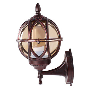 Lampe murale de jardin vintage en aluminium antirouille, étanche IP44, lanterne ronde extérieure, applique murale - Product Image 2