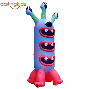 Colección <span class=keywords><strong>de</strong></span> Monstruos Inflables Gigantes: <span class=keywords><strong>Cangrejo</strong></span> Monstruo con Ojos Azules y Boca Naranja, Personajes Lindos y Coloridos para Fiestas Infantiles y Centros Comerciales - Product Image 5