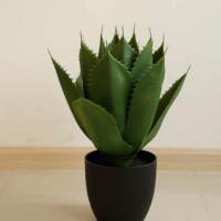 Plantes décoratives artificielles pour aménagement paysager et terrasses : Agave verte artificielle, ornements de jardin, arbre Maguey artificiel, Agave en plastique