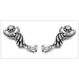 Joyería Yunnique Steel Wing, colgante de luna con engaste de garra de acero inoxidable, amuleto para mujer, regalo - Product Image 2