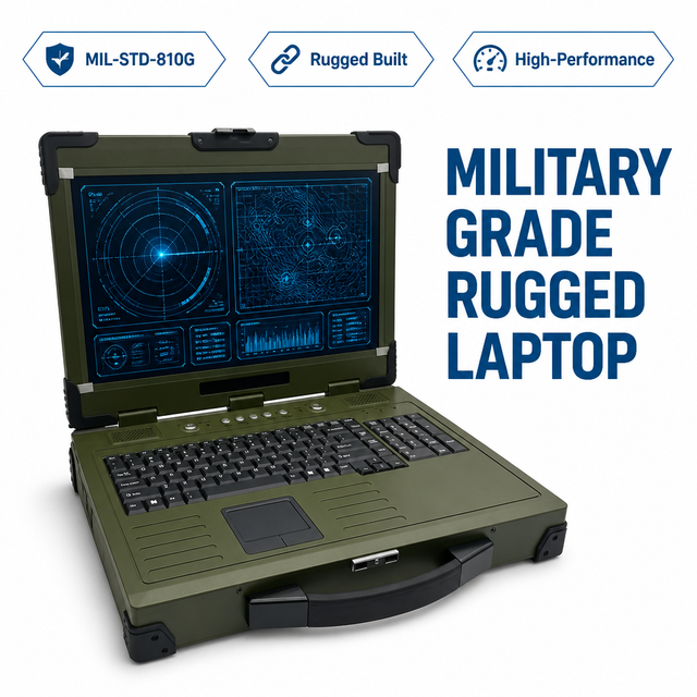 Customized 17.3-inch High-definition Industrial-grade Ruggedized Laptop, I7/i9/ultrabook, Magnesium Alloy Structure.