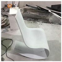 Superficie Sólida Acrílica Koris de Buen Rendimiento de Flexión, Material para Mostrador de Recepción, Encimera de Cocina, para el Hogar
