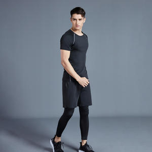 WOJIEER Gym Sport Running Set Heren Ademend Sneldrogend Fitnesskleding Nachtloopoutfit Set Strakke trainingskleding voor heren - Product Image 2