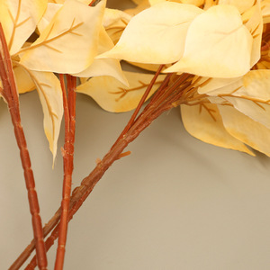 Artificial Hazelnut <b>Leaves</b> And Branches Plastic Silk High Simulation Wedding Decor Indoor Outdoor Use - Product Image 1