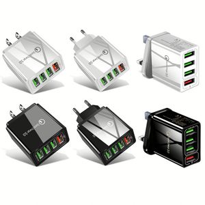 Original Fast Charging <b>USB</b> Adapter <b>Cable</b> 4 Ports EU US Plug Mobile Phone Wall Charger for Mobile Phones Travel <b>Usb</b> Charger - Product Image 1