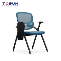 Chaise de conférence ergonomique en maille avec accoudoirs réglables, soutien lombaire et siège en mousse haute élasticité – Prix de gros