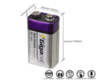 Batterie Max Power Heavy Duty 9 Volts pour détecteurs de fumée, dispositifs de sécurité, mètres portatifs et jouets (1 paquet)