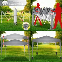 Verstellbarer 3x3 m Garten pavillon mit wasserdichtem zusammen klappbarem Metallrahmen pulver beschichtet für Patio Camping Beer Festivals Partys