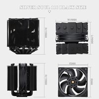 Thermalright Silver Soul 110 noir CPU refroidisseur double tours 5 tuyaux de chaleur en aluminium dissipateur couverture AGHP