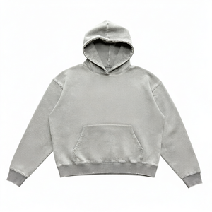 Sudadera con capucha extragrande de felpa con hombros caídos, estilo urbano, bordado personalizado, transpirable, de peso pesado, fabricante - Product Image 1