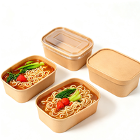 Boîte alimentaire rectangulaire grande capacité pour emballage de plats de barbecue à emporter