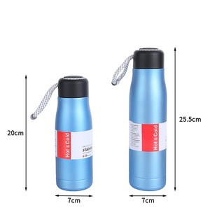 SilverJet Vacuum Insulated Stainless Steel Water <b>Bottle</b> 420ml 550ml Hot Cold <b>Flask</b> With Rope Portable Travel <b>Flask</b> - Product Image 2